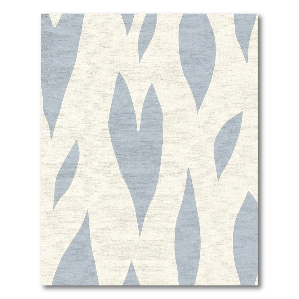 Soft Blue Organic Abstract Shape Rug