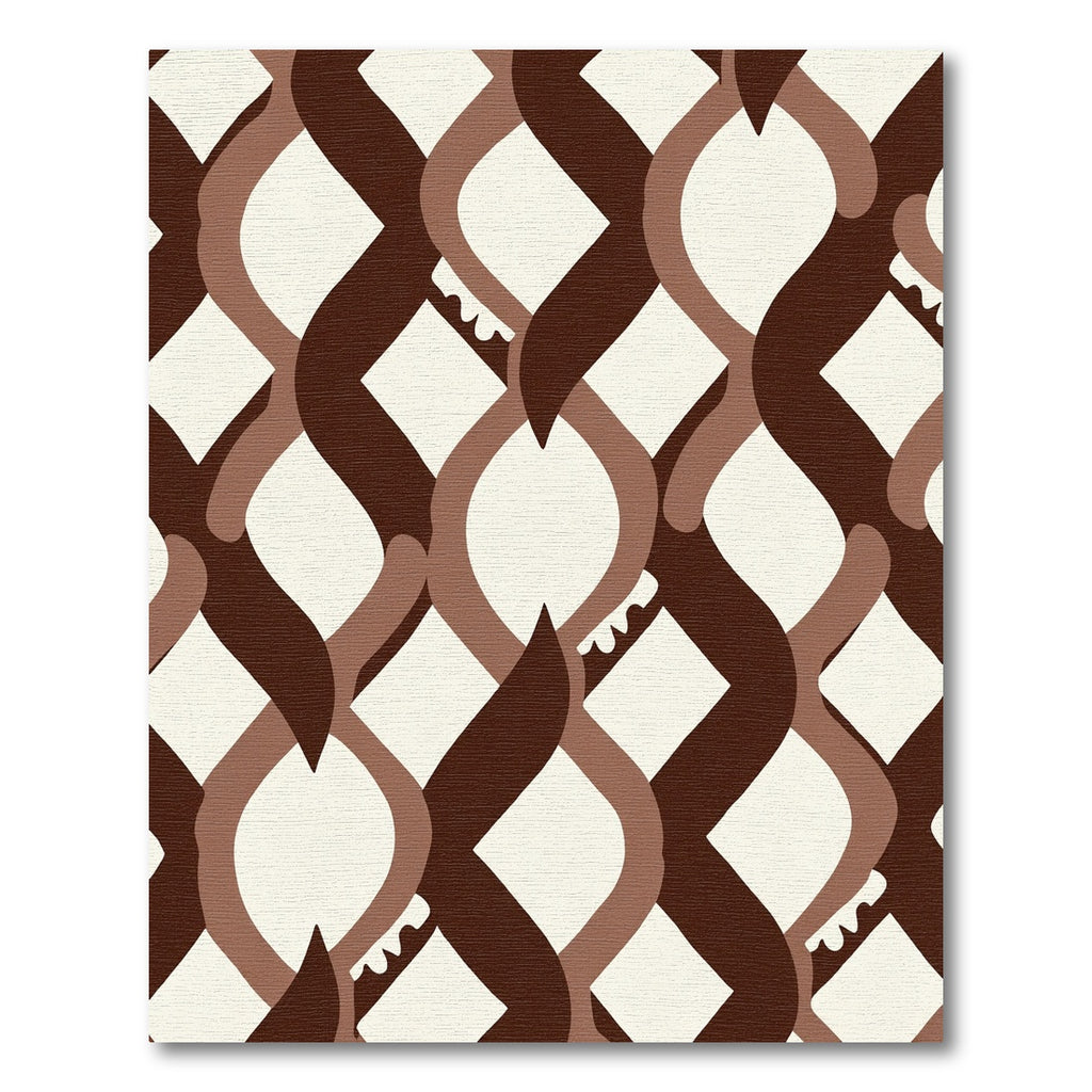 Chocolate Brown Intertwined Links Rug