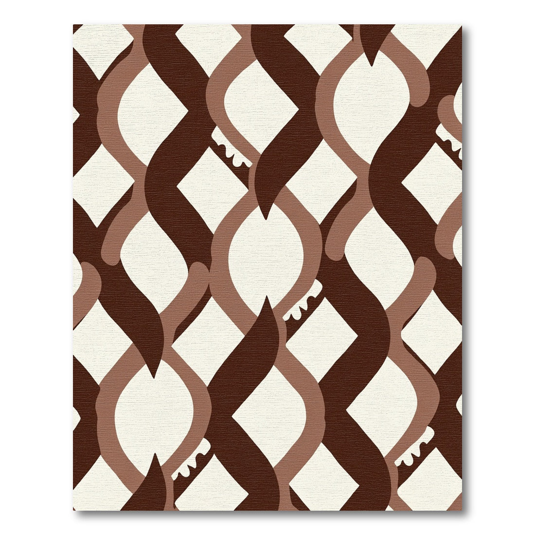 Chocolate Brown Intertwined Links Rug