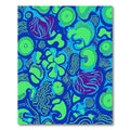 Vibrant Blue Abstract Organic Forms Rug