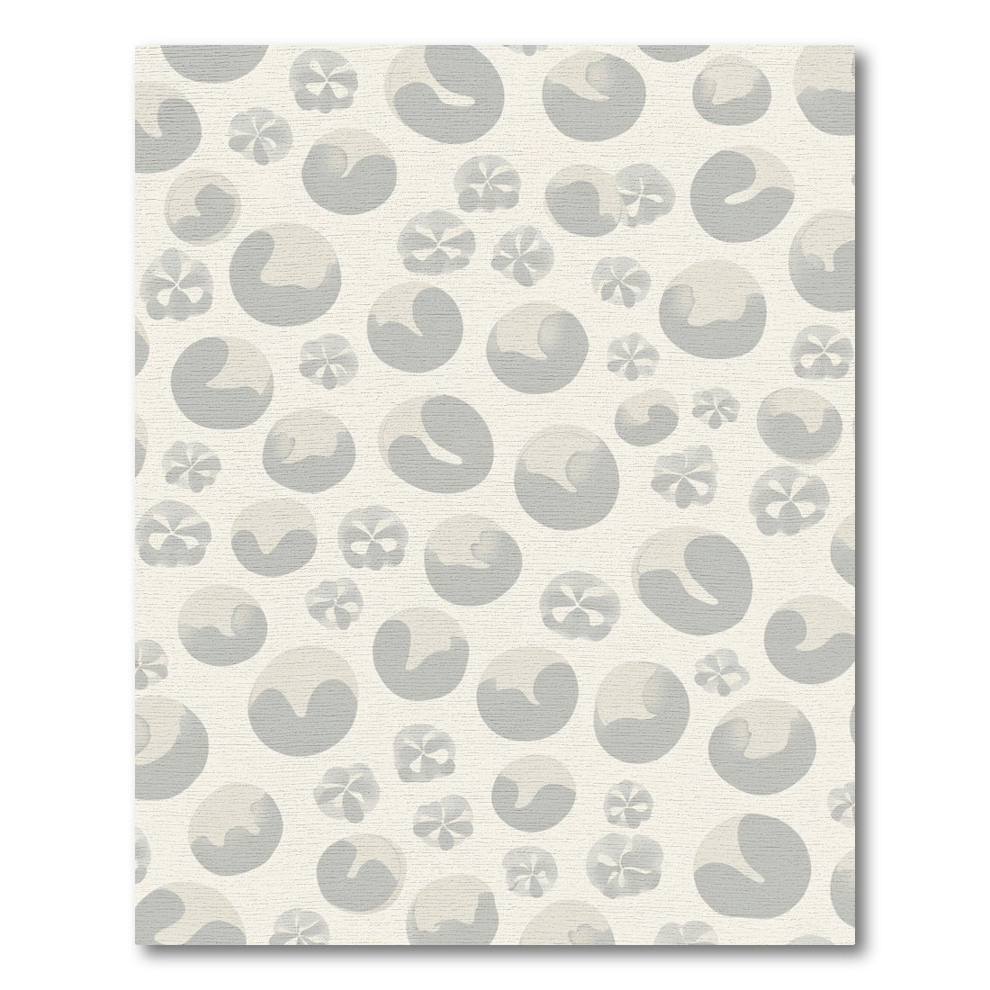 Soft Gray Bubble Cluster Arrangement Rug