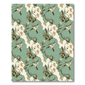 Green Cream Abstract Organic Floral Rug