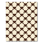 Dark Brown Bone Shape Arrangement Rug