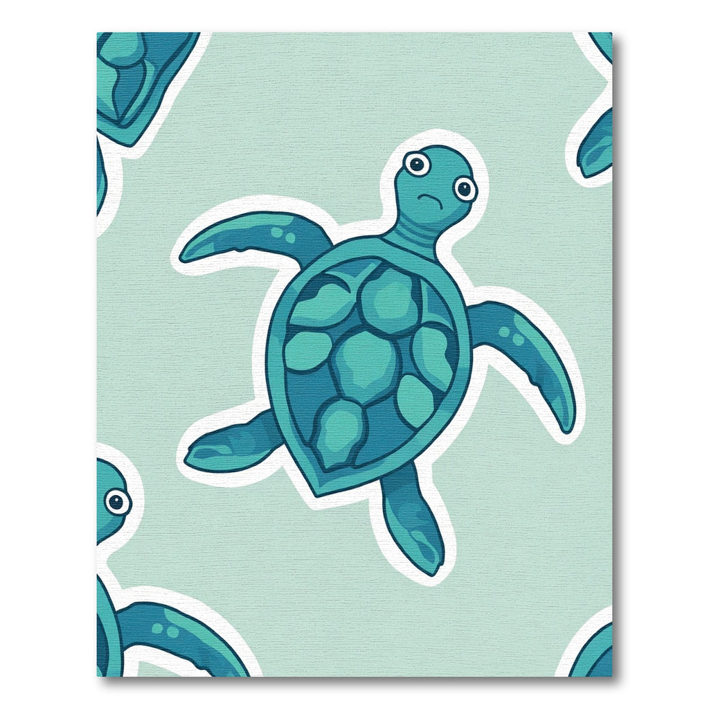 Aqua Blue Turtle Repeat Rug