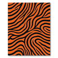 Bold Orange Black Zebra Stripe Rug