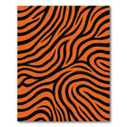Bold Orange Black Zebra Stripe Rug