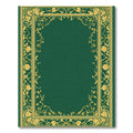Emerald Gold Floral Arabesque Border Rug