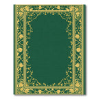 Emerald Gold Floral Arabesque Border Rug