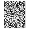 Black Floral Leopard Spots Rug