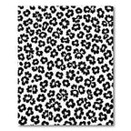 Black Floral Leopard Spots Rug
