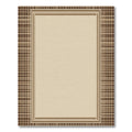 Classic Brown Plaid Border Rug