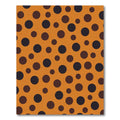 Orange Black Brown Polka Dot Round Rug