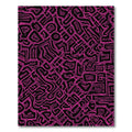 Bold Pink Labyrinth Abstract Rug