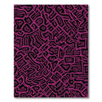 Bold Pink Labyrinth Abstract Rug