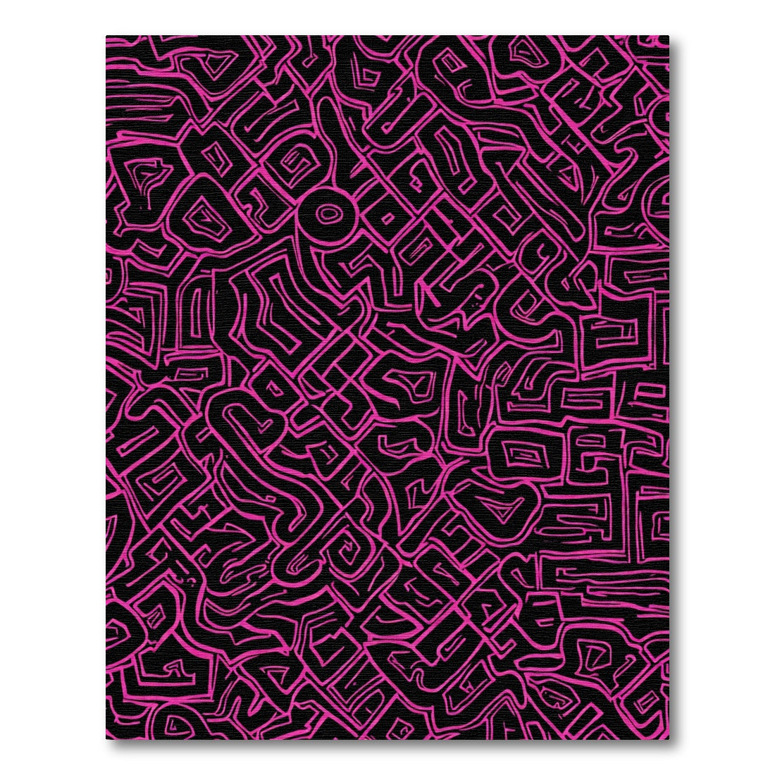 Bold Pink Labyrinth Abstract Rug
