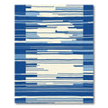 Modern Blue Stripe Abstract Rug