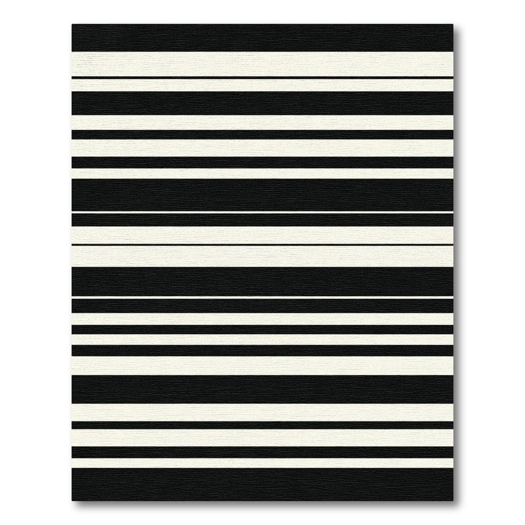 Bold Black White Stripe Texture Rug
