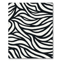 Bold Black White Wavy Zebra Rug