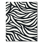 Bold Black White Wavy Zebra Rug