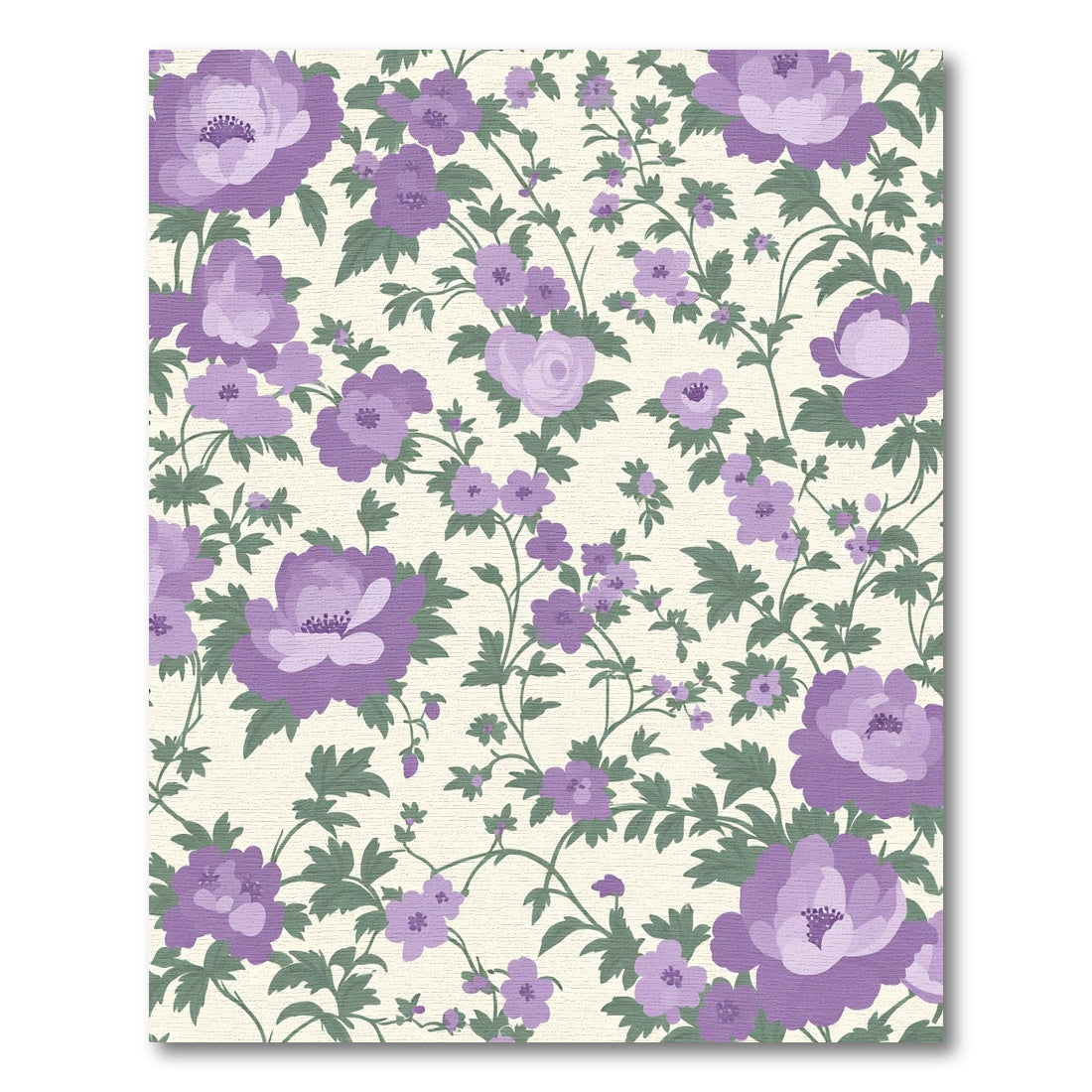 Purple Floral Vine Garden Accents Rug