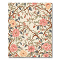 Peony Blossom Branch Vintage Floral Rug