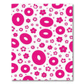 Bright Pink Cherry Blossom Geometric Rug