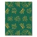 Emerald Gold Botanical Scroll Rug