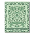 Green Tonal Floral Medallion Arabesque Rug