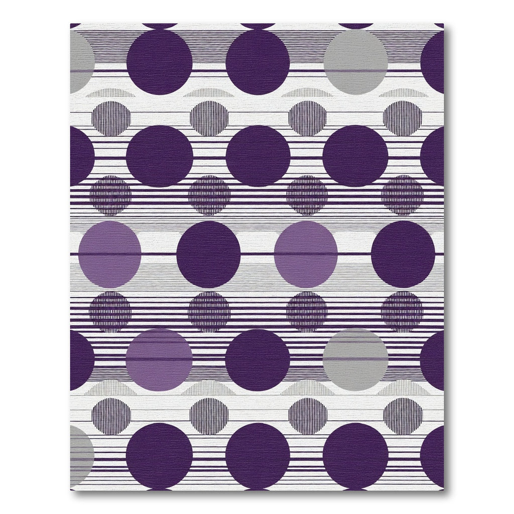 Purple Circles with Horizontal Lines Rug
