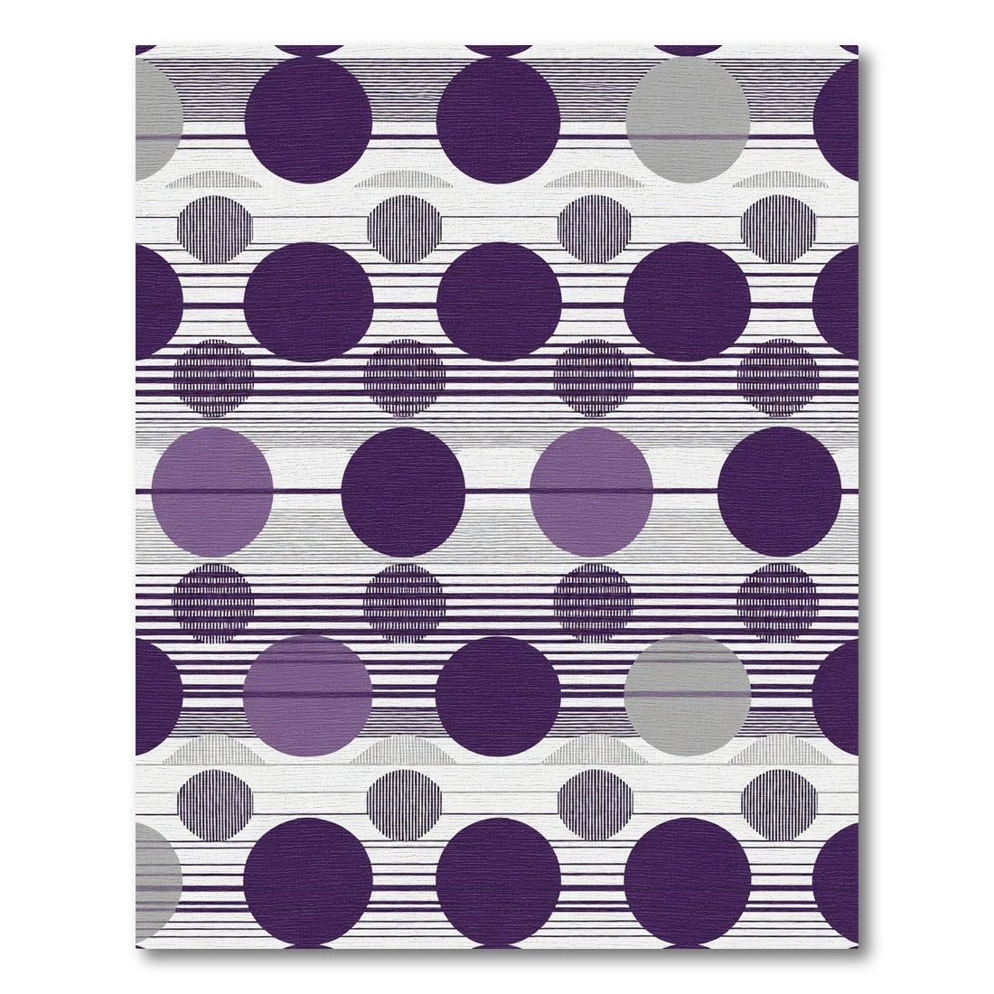 Purple Circles with Horizontal Lines Rug