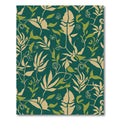 Emerald Green Botanical Leaf Scroll Rug