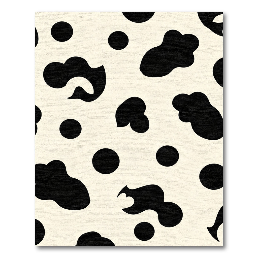 Black Cream Spotty Blob Rug