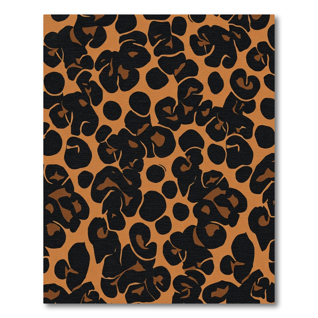 Bold Black Brown Leopard Spot Rug