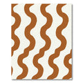 Modern Orange Wave Stripe Rug