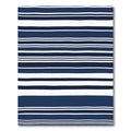 Classic Navy White Horizontal Stripes Rug