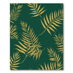 Lush Gold Palm Fronds Forest Rug