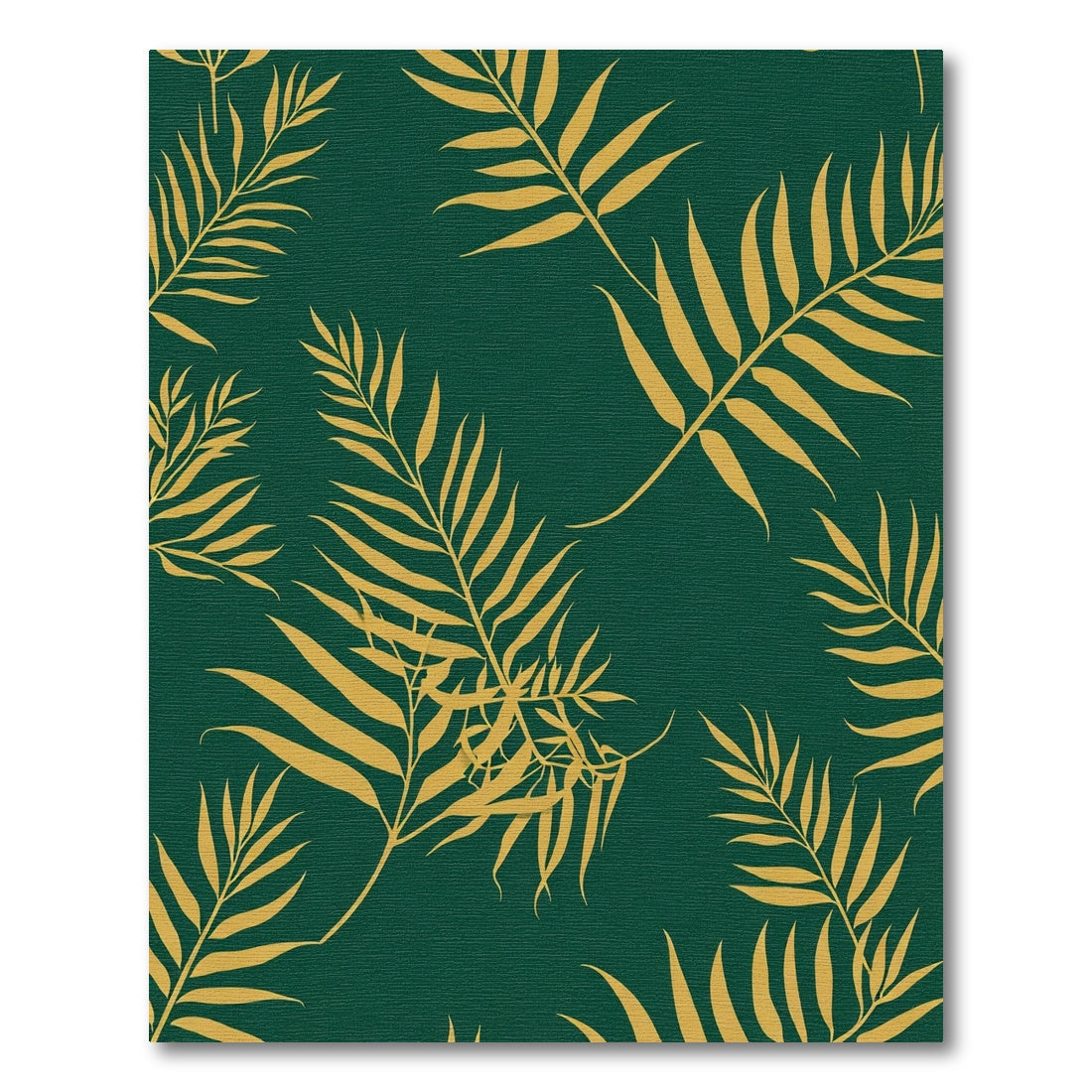 Lush Gold Palm Fronds Forest Rug