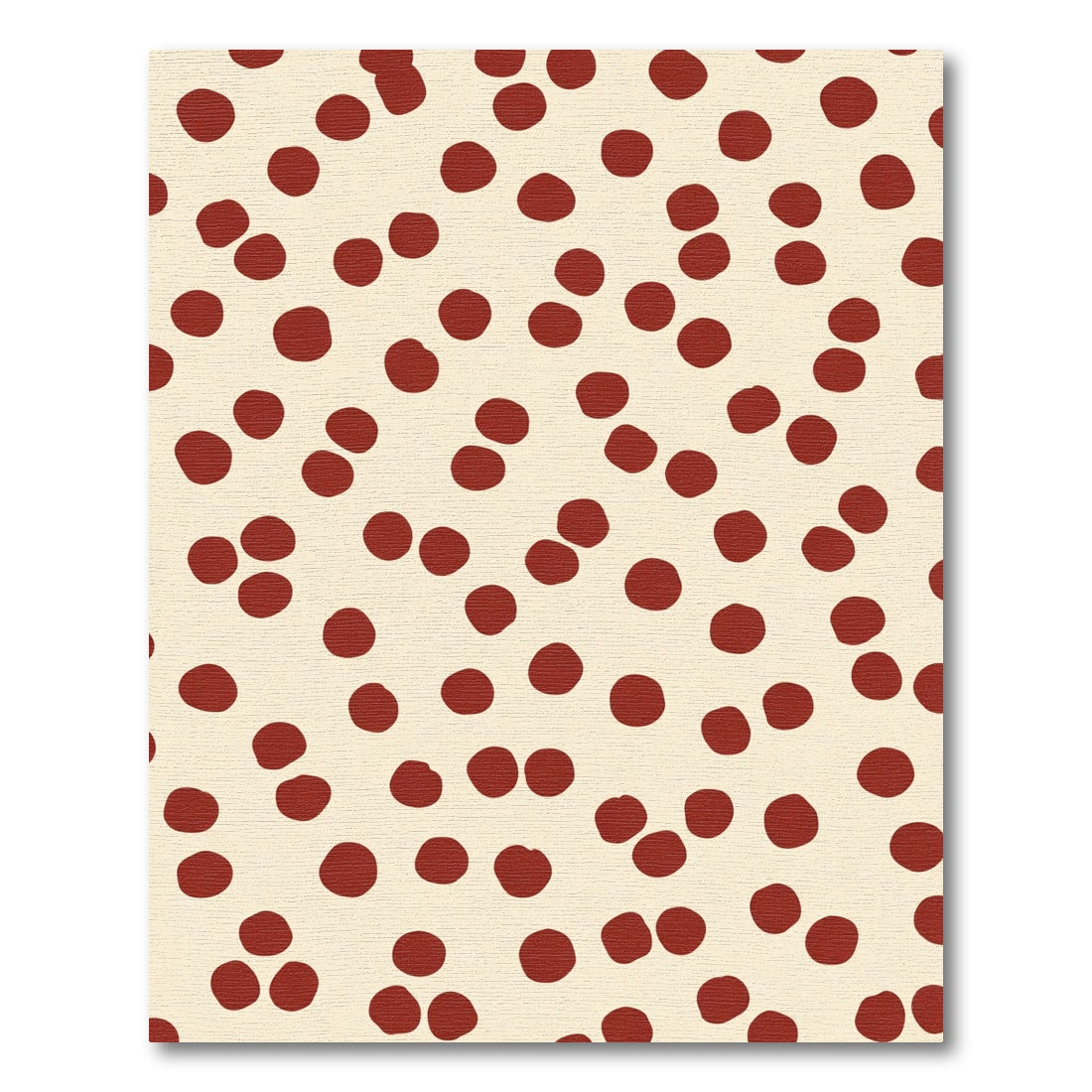 Crimson Dot Scattered Pattern Rug