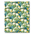 Bold Green Orange Floral Organic Rug