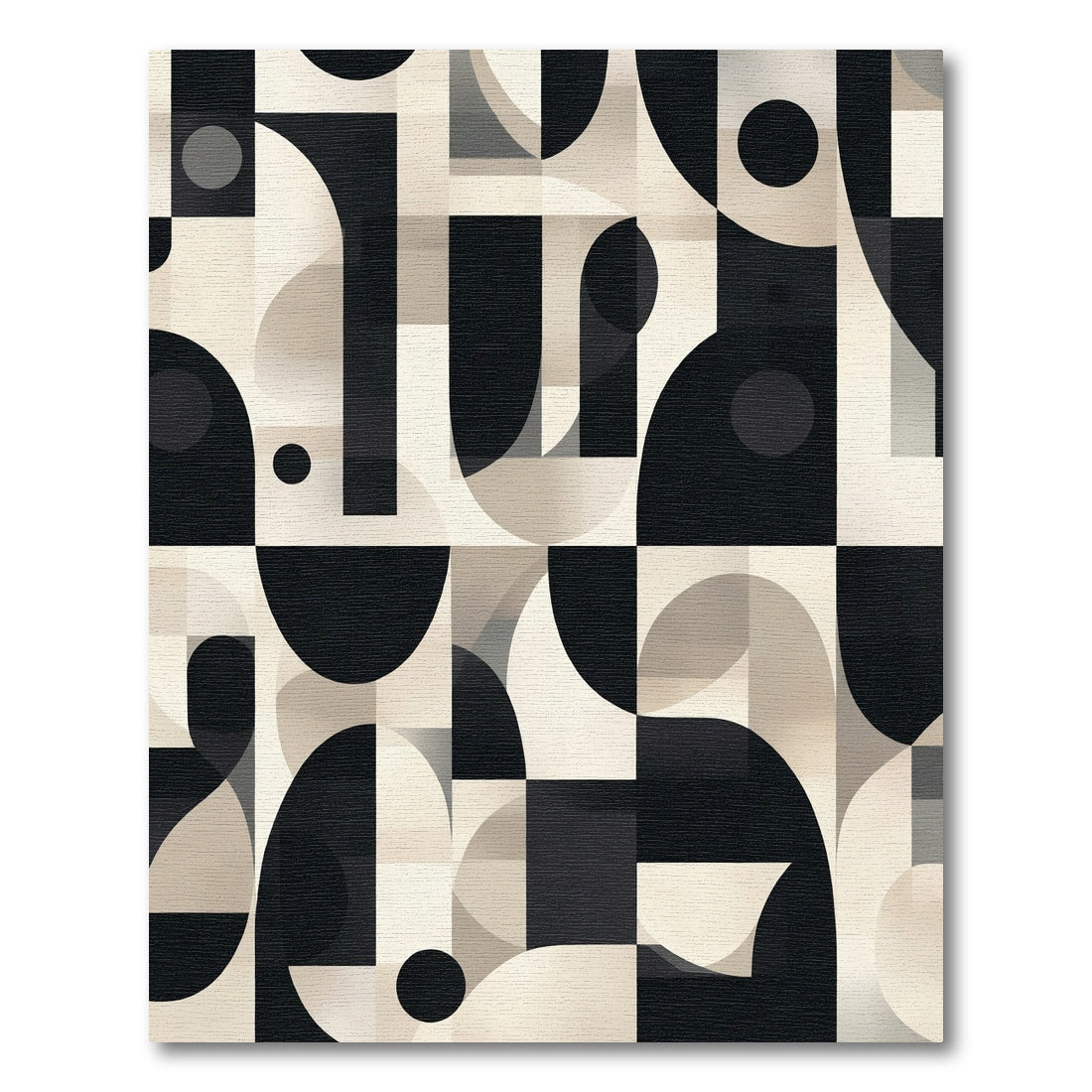 Mid Century Modern Abstract Geometric Rug