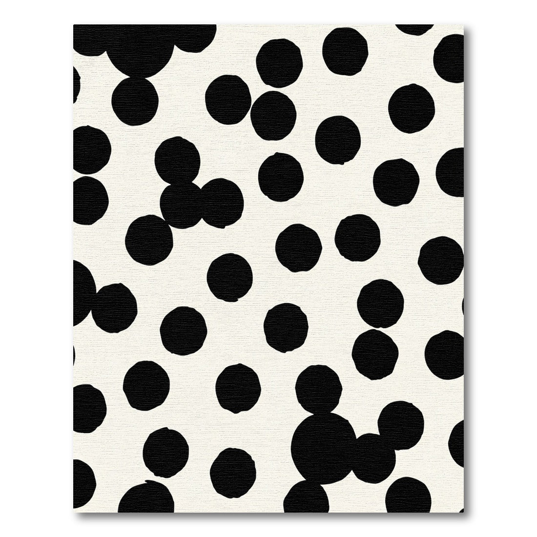 Black Dot Cream Scatter Rug