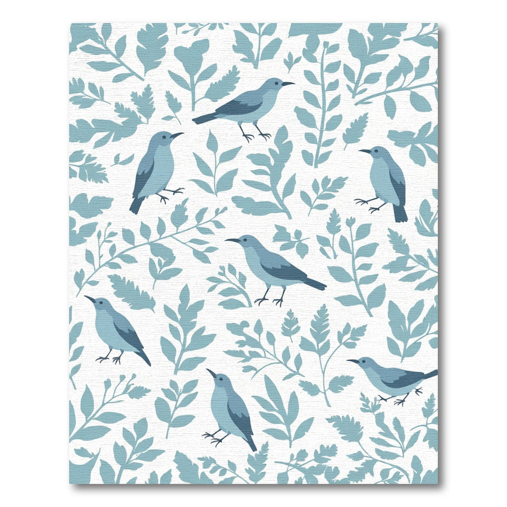 Blue Birds Amidst Greenery Rug