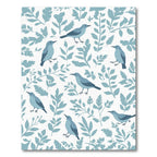 Blue Birds Amidst Greenery Rug
