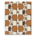 Brown Cream Organic Block Art Rug