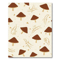 Earthy Mushroom Forest Line Drawing Rug