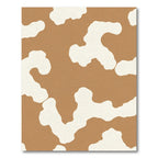 Brown White Abstract Spot Rug