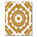 Golden White Starburst Medallion Rug