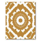 Golden White Starburst Medallion Rug