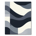 Monochromatic Abstract Mid-Century Waves Rug