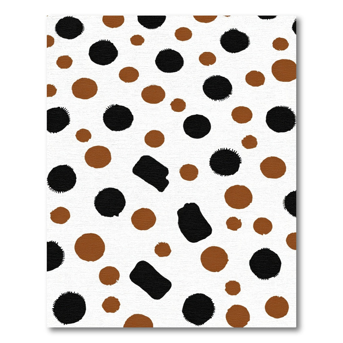 Brown Black Polka Dot Scatter Rug